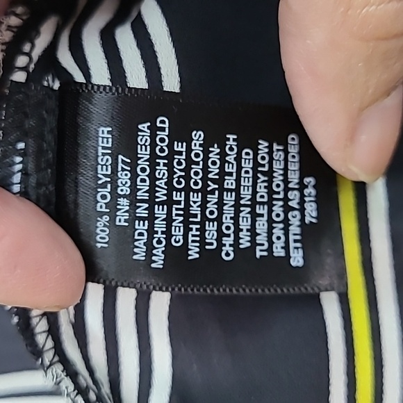 WORTHINGTON Women's Black White Yellow Sleeveless Hi-Low Tunic Top - Size Small - Picture 10 of 13